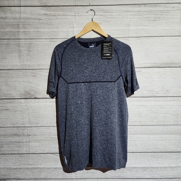 NWT Puma Men's Gray Performance Shirt Size M - Picture 1 of 8